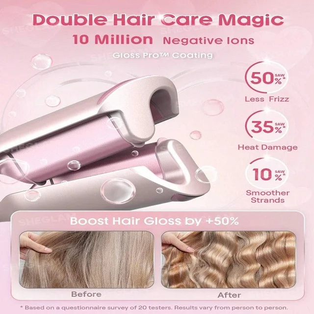 فر کننده مو شیگلم مدل cuppid,s charm Beach Babe Hair Waver سایز 25 با پوشش سرامیک و تنظیم 102100846